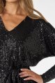 Sukienka cekinowa A690 black-6 10882  | 16147-Black-LXL