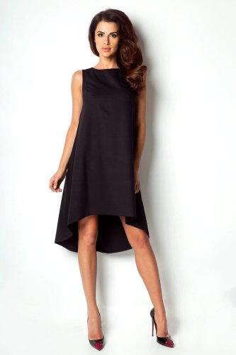 Sukienka Asymetryczna Czarna 