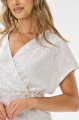 Sukienka welurowa z cekinami A698 white-5 10907  | 16155-White-L