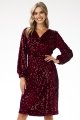 Sukienka cekinowa z kopertową górą A699 claret-1 10909  | 16156-Claret-L