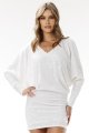 Sukienka welurowa z cekinami A700 white-1 10914  | 16157-White-L