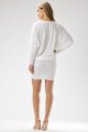 Sukienka welurowa z cekinami A700 white-4 10914  | 16157-White-L