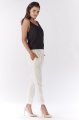 Spodnie A186 ecru-2 10941  | 136-Ecru-S