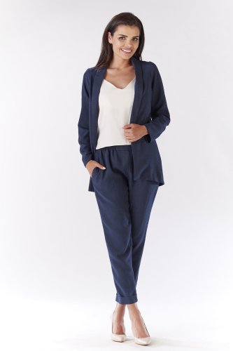 Żakiet o luźnym kroju Granatowy