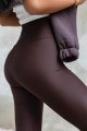 Czekoladowe elastyczne legginsy push-up Wish-7 11032  | 1305-34