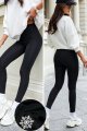 Czarne lekko ocieplane legginsy iwi-1 11041  | 1339-34