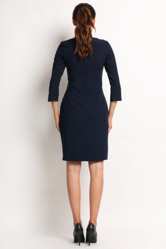 Sukienka Klasyczna Granatowa A124
