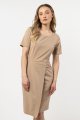 Sukienka A710 beige-1 11239  | 16383-Beige-L
