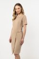 Sukienka A710 beige-2 11239  | 16383-Beige-L