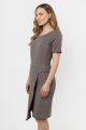 Sukienka A710 taupe-3 11242  | 16383-Taupe-L