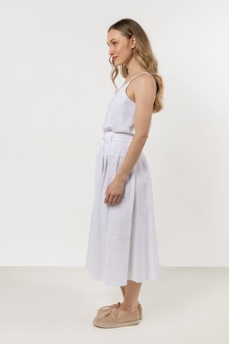 Bawełniany top na ramiączkach Biały