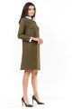sukienka, klasyczna, aw204, khaki, kołnierzykiem, sklep, besima, online