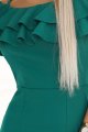599-2 CARMEN Dopasowana sukienka midi w stylu hiszpańskim - ZIELONA-7 11365