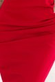 564-10 CALLIE Sukienka midi z odkrytymi ramionami i dekoltem - CZERWONA-6 11411 