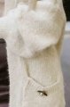 628-1 Modny kardigan oversize z ozdobną broszką i praktycznymi kieszeniami - beżowy-8 11528 