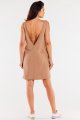 Sukienka M296 beige-3 11572  | 16718-Beige-SM