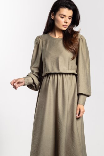 Luźna sukienka midi A732 szałwiowy