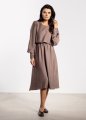 Luźna sukienka midi A732 taupe-1 11587  | 16790-Taupe-M