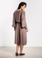 Luźna sukienka midi A732 taupe-3 11587  | 16790-Taupe-S