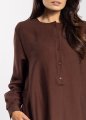 Sukienka A733 czekoladowy-5 11588  | 16791-Czekoladowy-XL