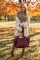619-1 Wygodny i elegancki prążkowany kombinezon damski z dekoltem - mocha mousse-12 11663 