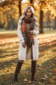 619-1 Wygodny i elegancki prążkowany kombinezon damski z dekoltem - mocha mousse-13 11663 