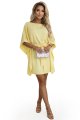 287-41 SOFIA Sukienka motyl z wiązaniem w pasie - pastelowy cytrynowy-8 11785 