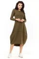 Sukienka A209 khaki-5 11834  | 159-Khaki-SM