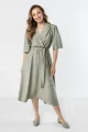 A761 Sukienka szałwiowy-4 11889  | 17142-Szałwiowy-XL