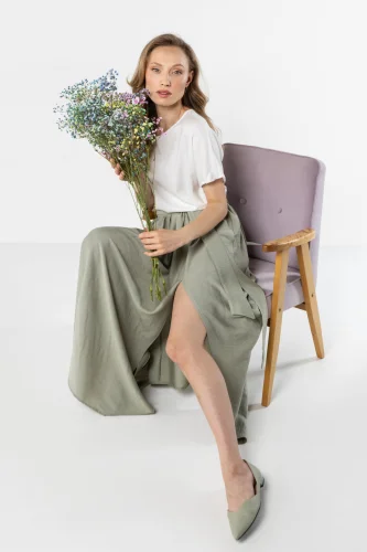 A763 Spódnica szałwiowy