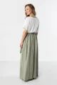 A763 Spódnica szałwiowy-5 11897  | 17144-Szałwiowy-XL