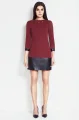 Sukienka A039 claret-3 11948  | 14931-Claret-M