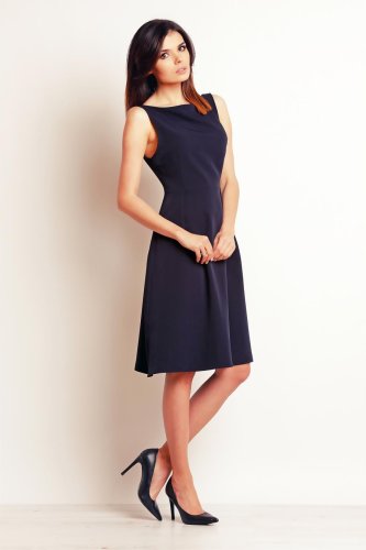 Sukienka Rozkloszowana Granatowa M97