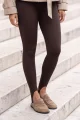 Czekoladowe legginsy z zapiętką MIRA-3 12098  | 1549-S