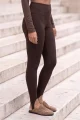Czekoladowe legginsy z zapiętką MIRA-4 12098  | 1549-S
