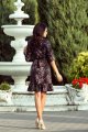 sukienki, czarne, dzienne, kwiaty, sklep, online, besima