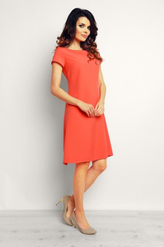 Sukienka Rozkloszowana Koralowa M86