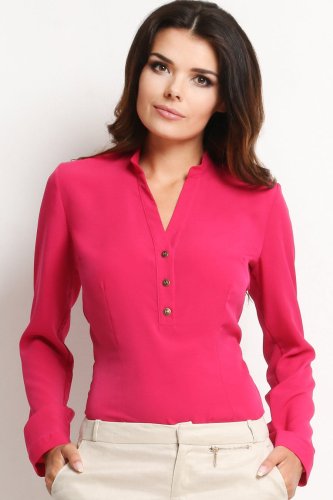 Koszula Damska ze stójką Różowa AW111