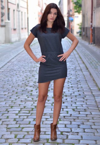 Sukienka grafitowa Infinity M1102