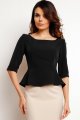 bluzki, z baskinką, czarne, eleganckie, sklep, online, m075, modne