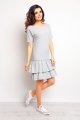sukienki, sportowe, szare, falbanami, sklep, online, infiniteyou, m094
