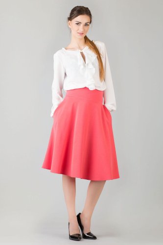 Spódnica Midi Koralowa Sandra