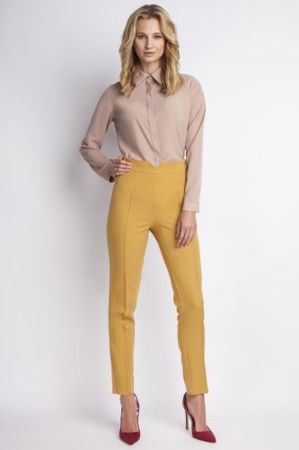 Eleganckie Spodnie Musztarda LSD112