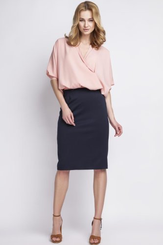 Spódnica z Wysokim Stanem Granat LSP111 