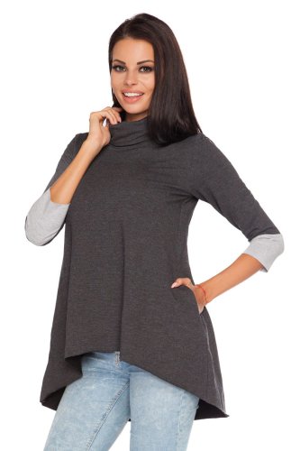 Tunika Asymetryczna Ciemnoszara Justyna