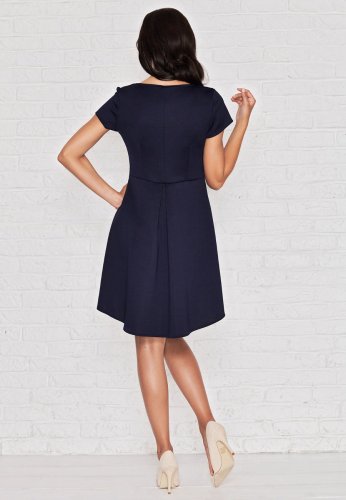 Sukienka Asymetryczna Granatowa M003