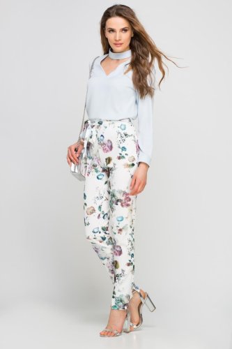 Bluzka z Chokerem Błękitna LBLU132 