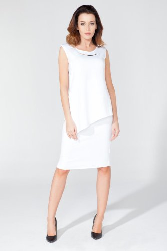 Tunika Asymetryczna Biała T116