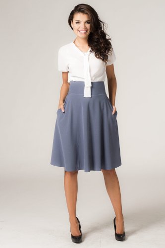 Spódnica Midi Niebieska Sandra