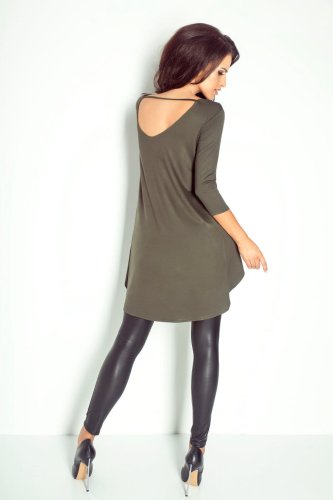 Tunika Asymetryczna Khaki B30